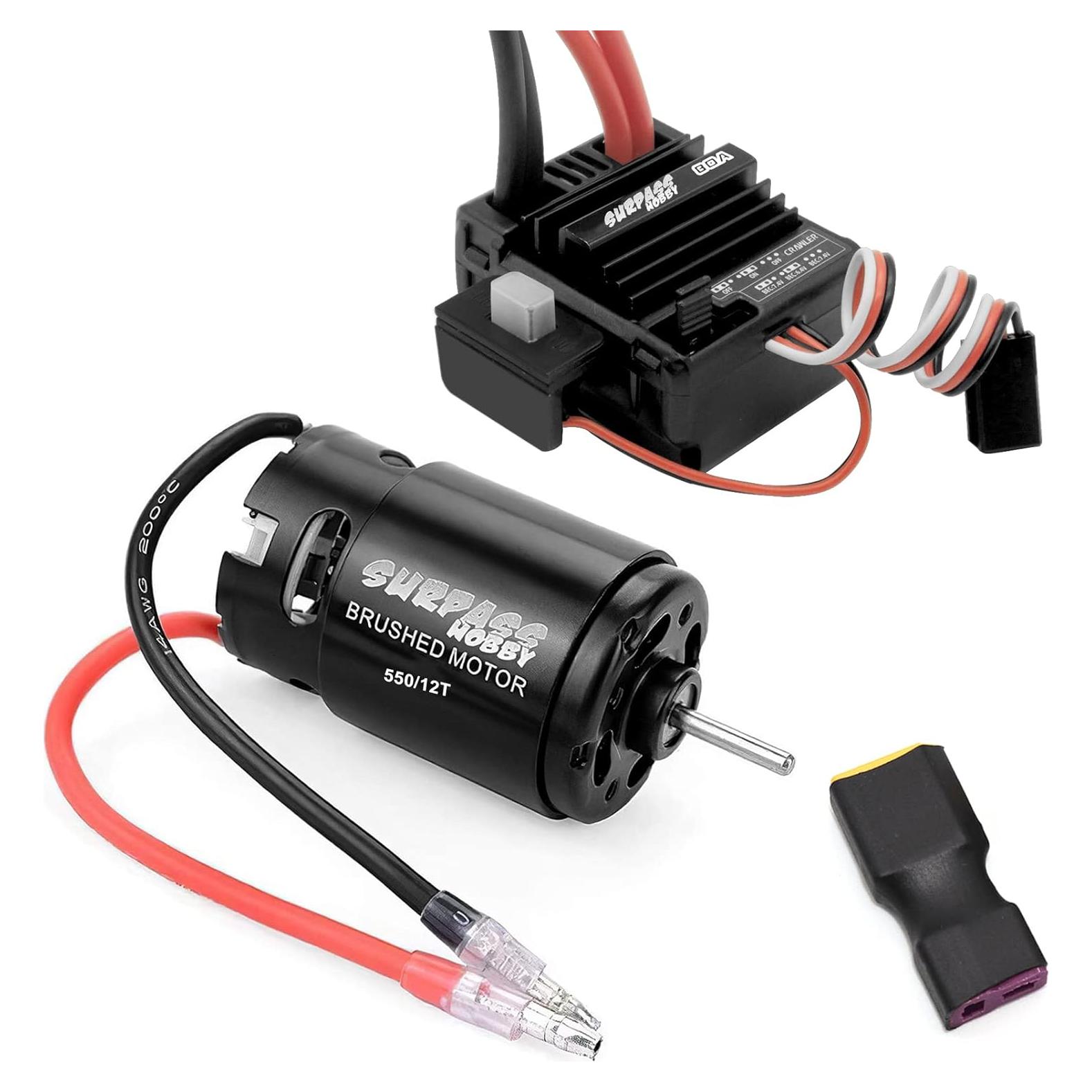 Motor 550 12T y ESC 80A OGRC para Camiones RC 1/10