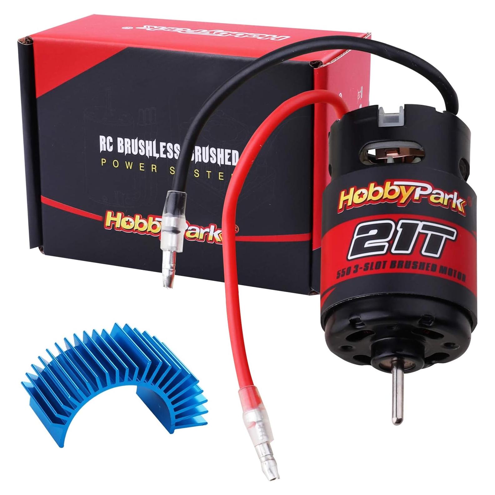 Motor Hobbypark 550 21T con disipador para RC 1/10