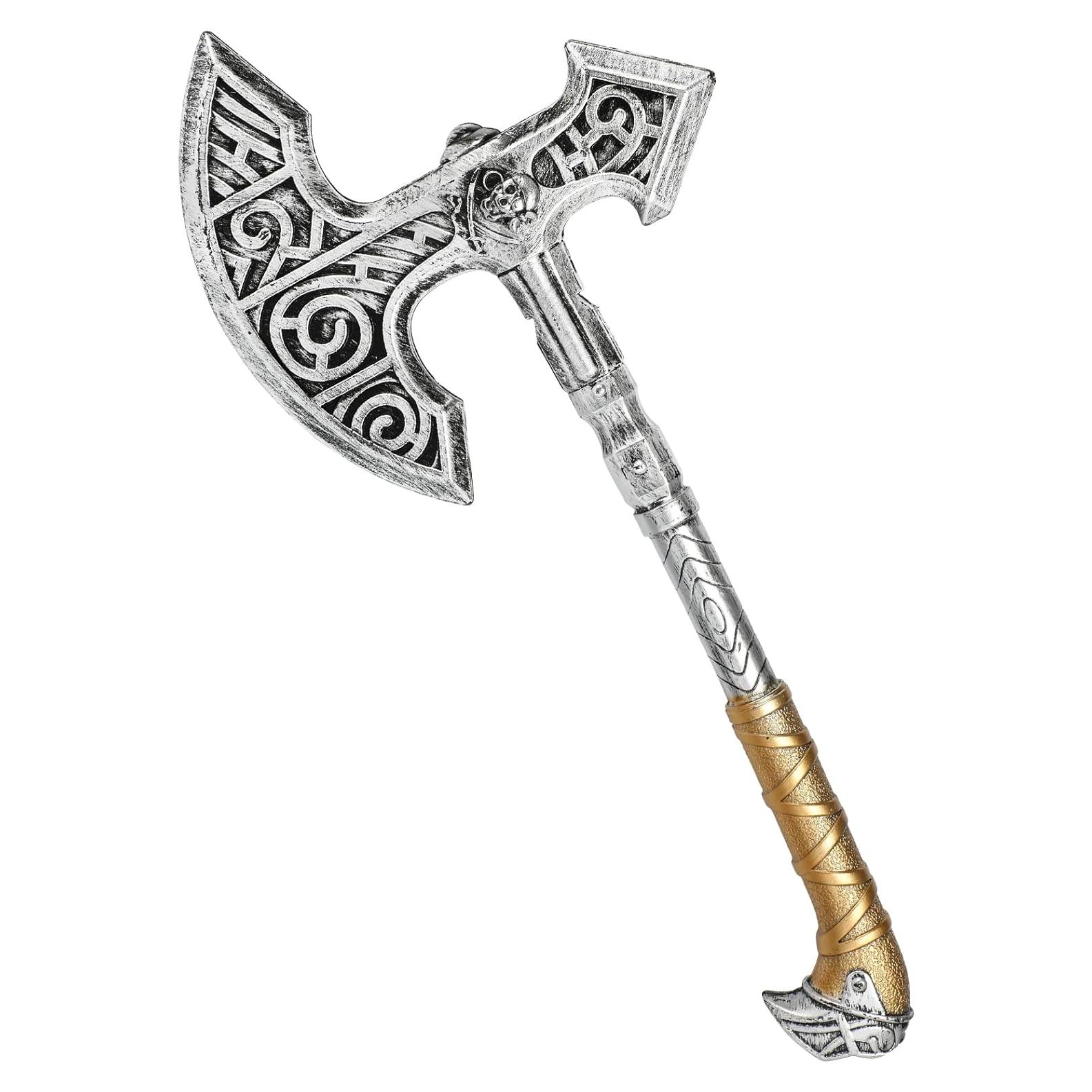 Hacha de Juguete Vikingo de Plástico 51cm - Accesorio de Disfraz