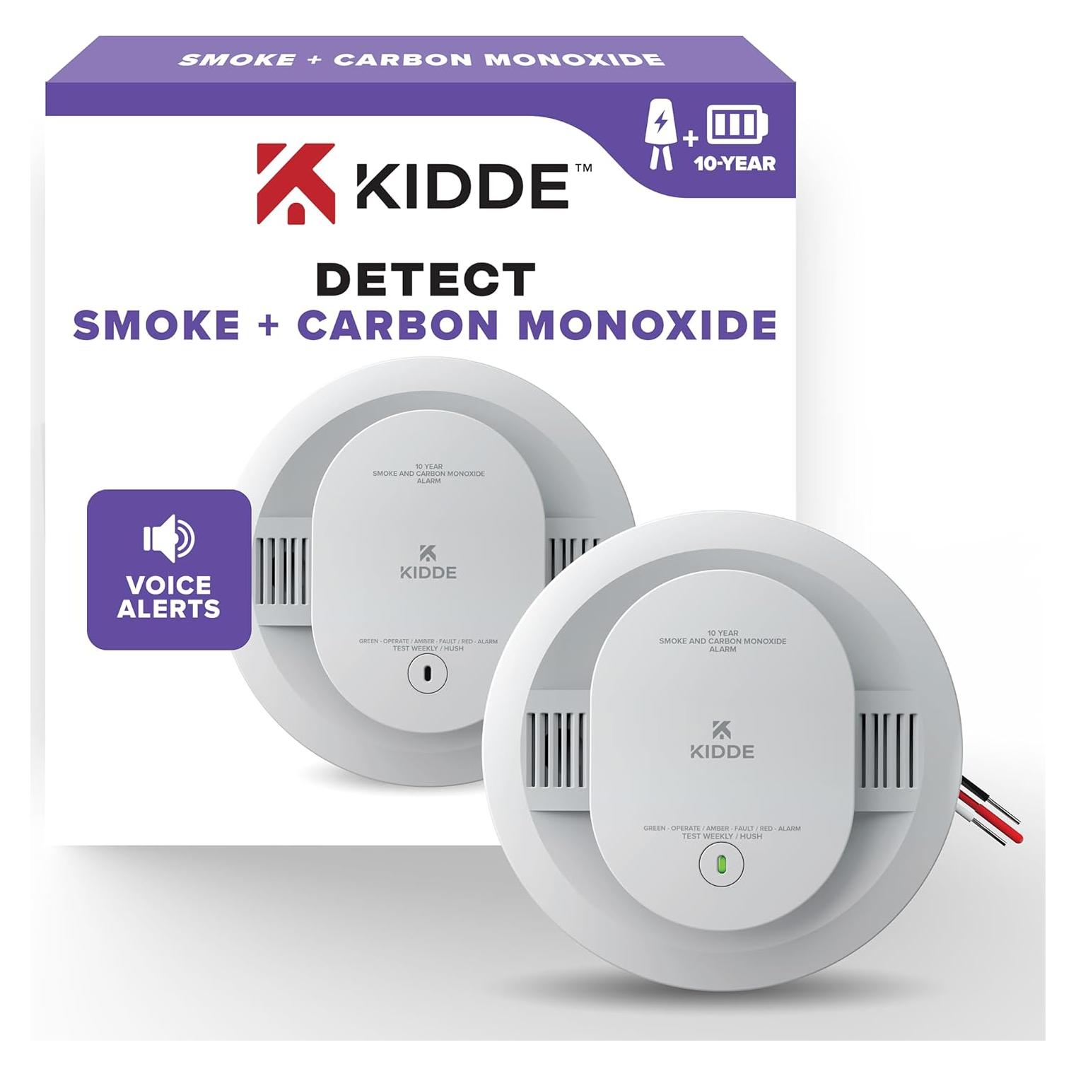 Detector de Humo y Monóxido Kidde 30CUA10-V con Cable y Batería