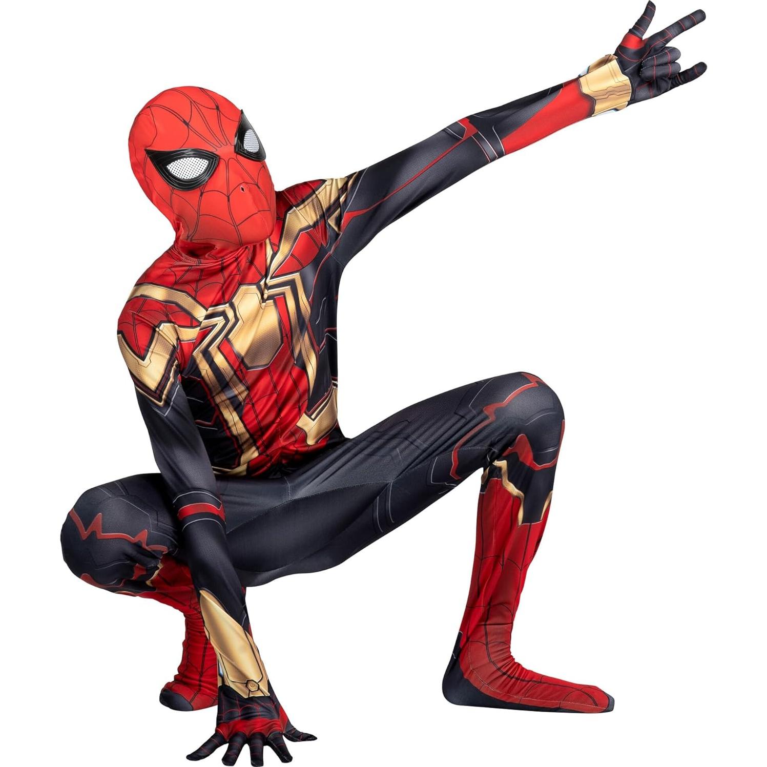 Traje Oficial Deluxe Zentai Spider-Man MARVEL para Jóvenes L