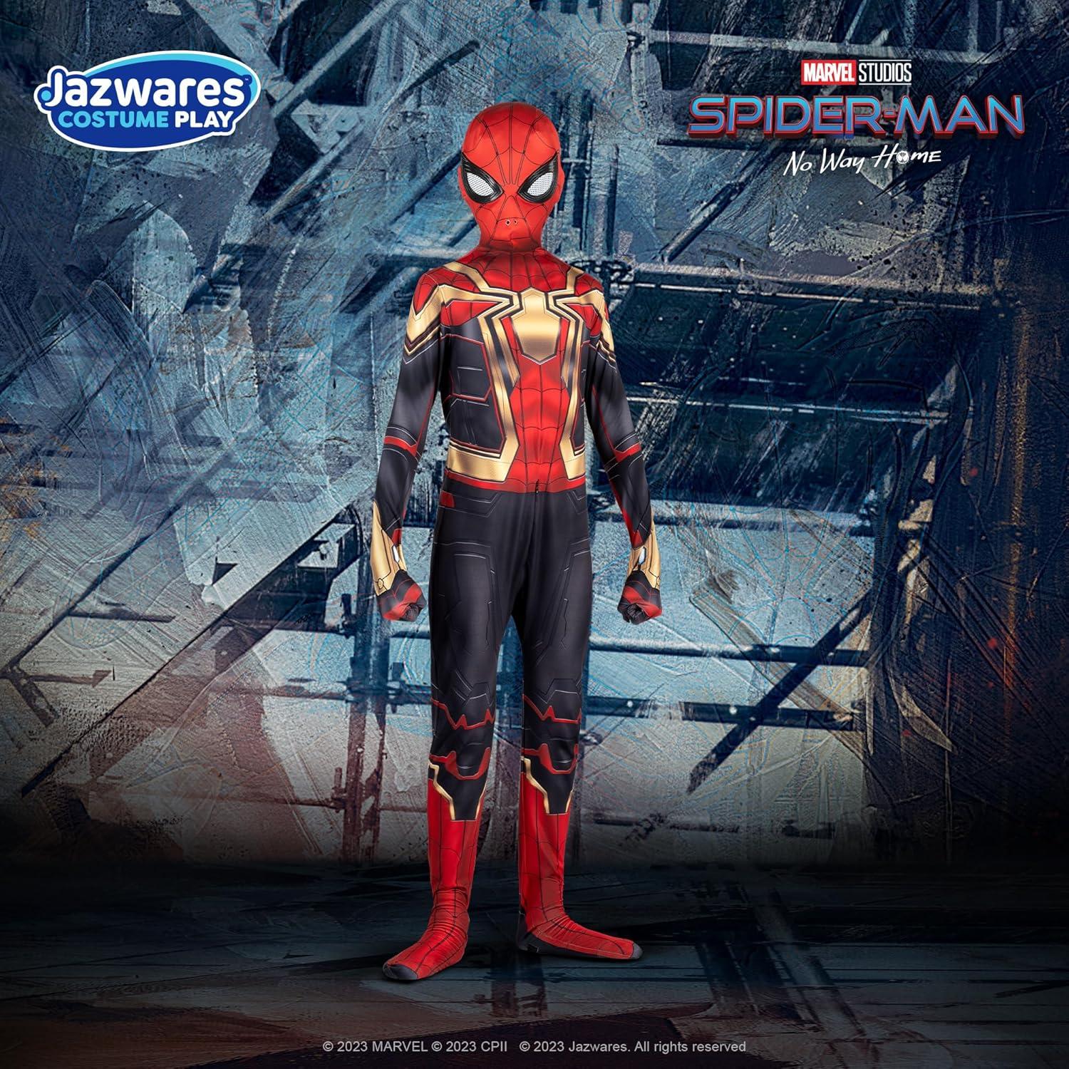 Traje Oficial Deluxe Zentai Spider-Man MARVEL para Jóvenes L