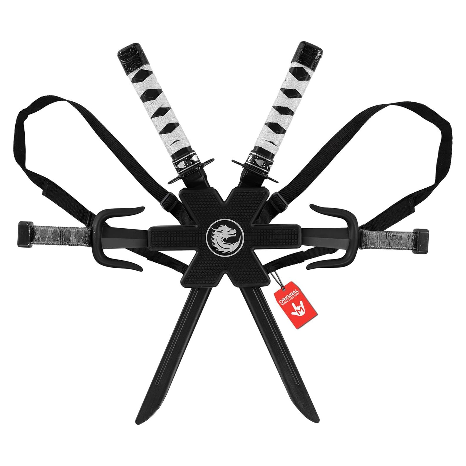 Accesorios de disfraz de ninja Morph con espadas y mochila