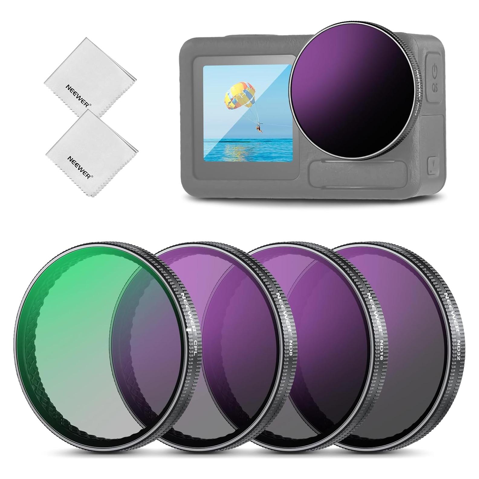 Juego de 4 Filtros ND NEEWER para DJI Osmo Action 5 Pro/4/3