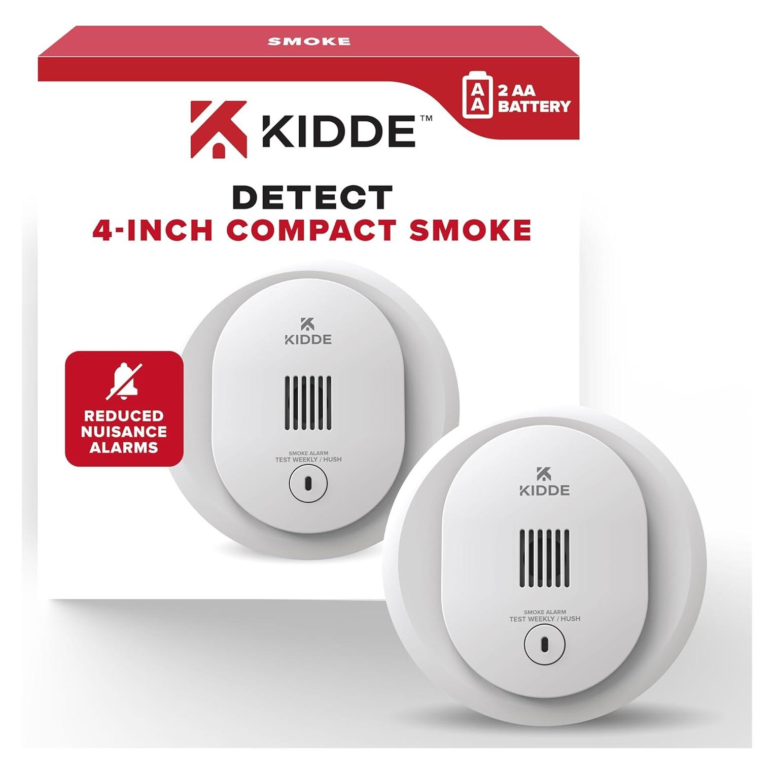 Detector de Humo Kidde 10SDR Compacto 10 cm Batería AA