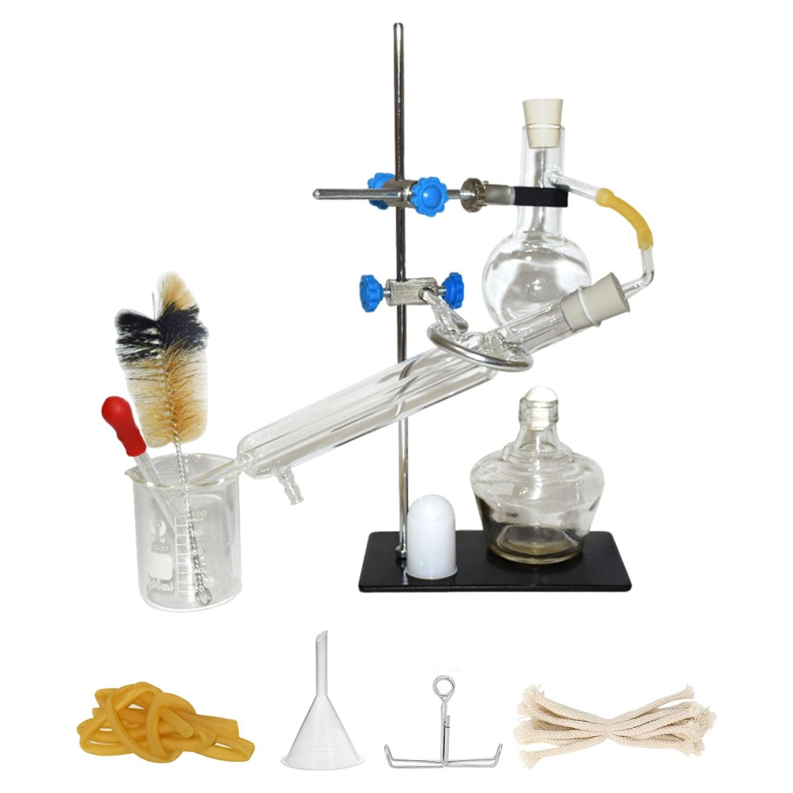 Destilador Casero 10 Piezas 100 ML Cristal de Laboratorio