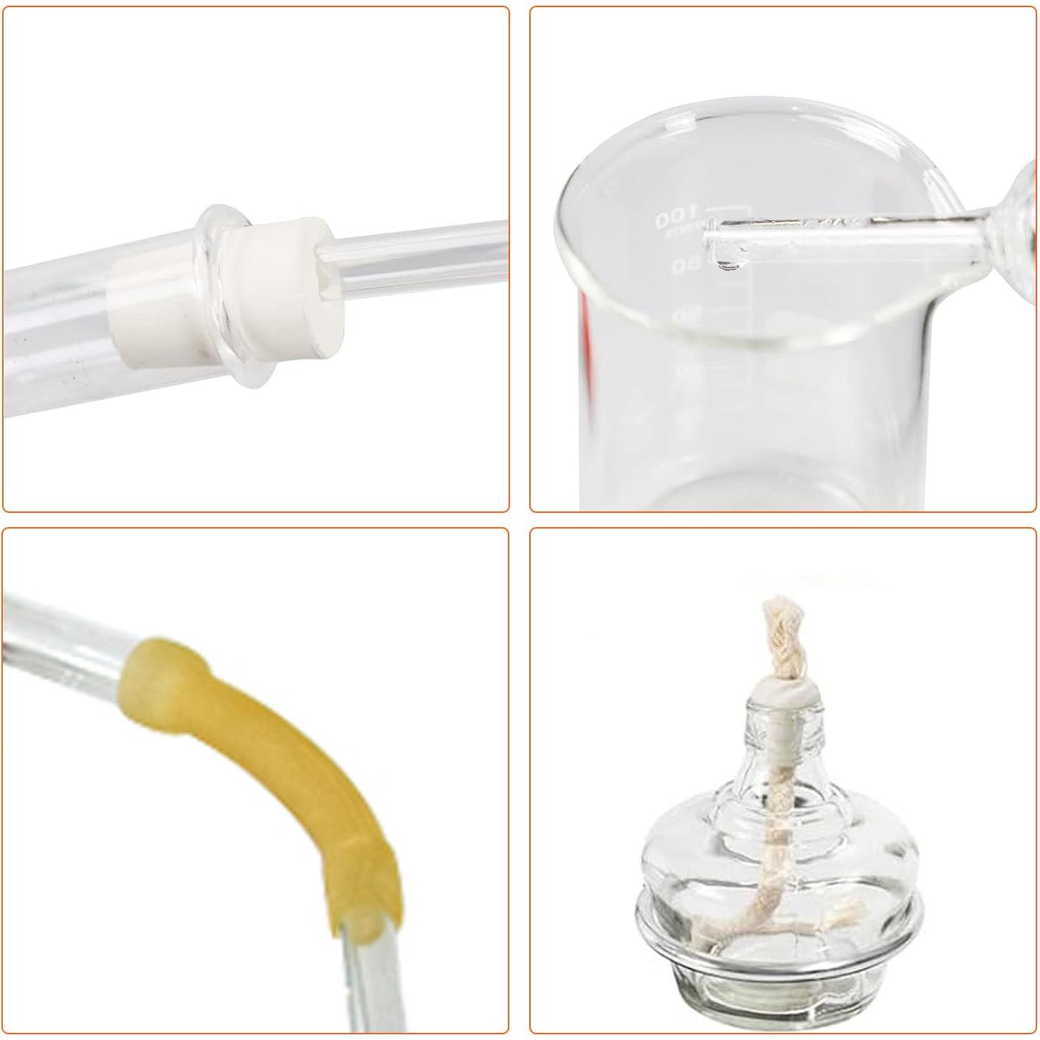 Destilador Casero 10 Piezas 100 ML Cristal de Laboratorio