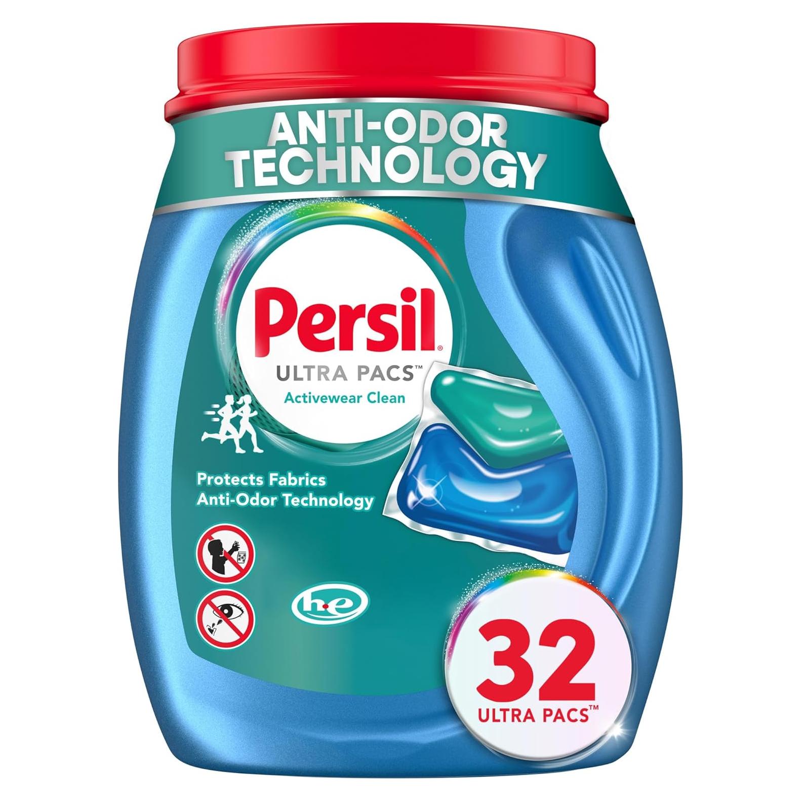 Detergente Persil Ultra Pacs Limpieza Ropa Deportiva 32 Unidades