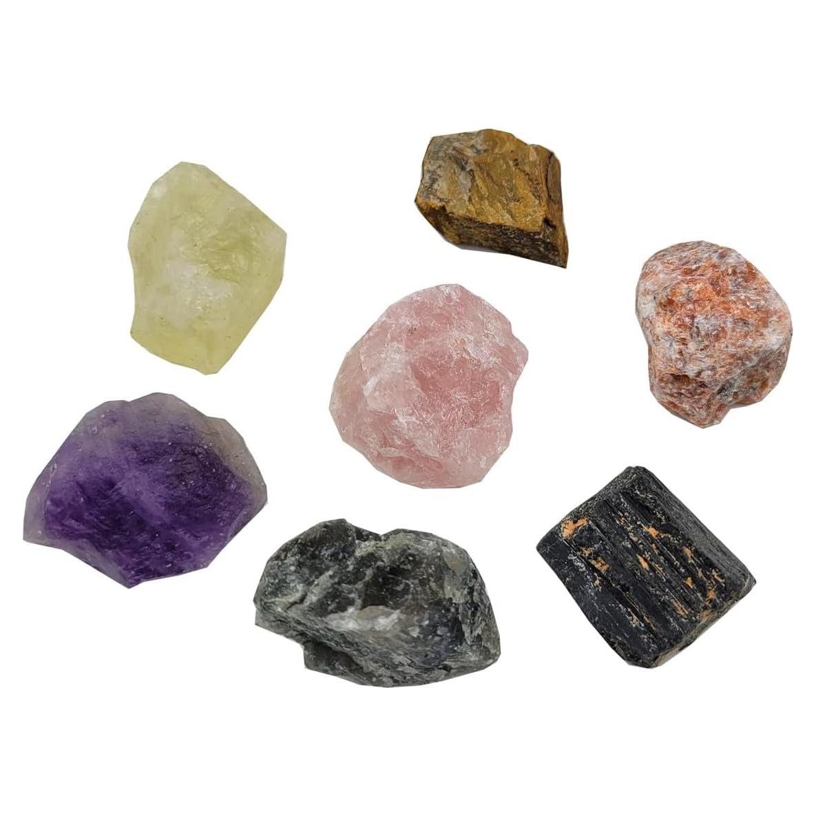 Juego de 7 Cristales de Energía Natural para Buena Fortuna