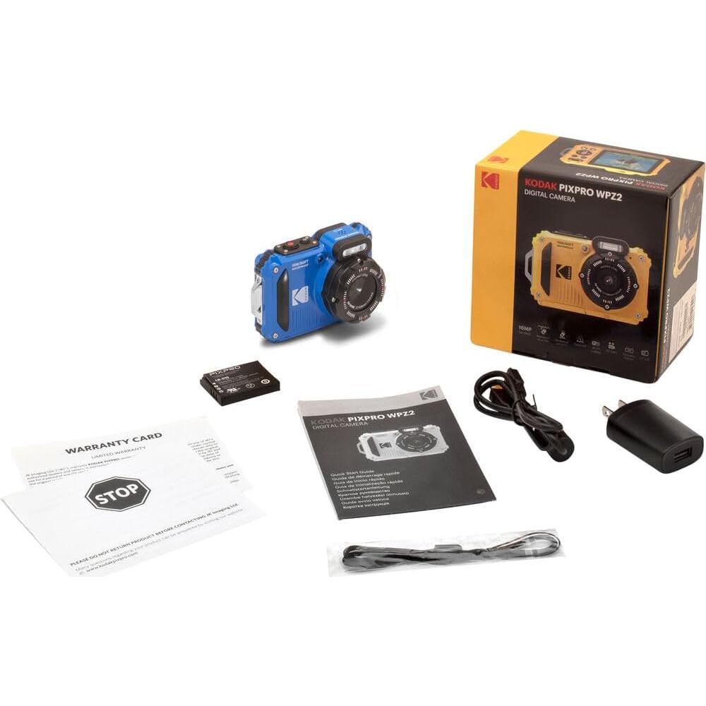 Cámara Digital Impermeable Kodak PIXPRO WPZ2 Azul + 64GB