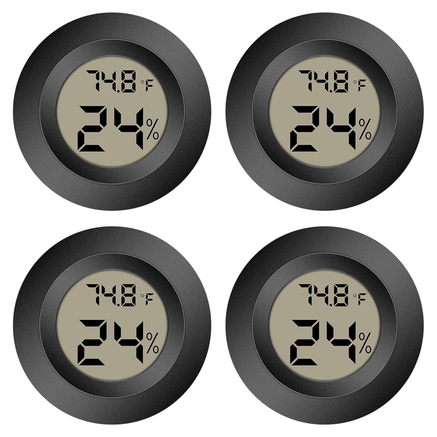 Mini Higrómetro Digital LCD Yeeaulpa-ht 4 Paquete Medidor de Temperatura y Humedad