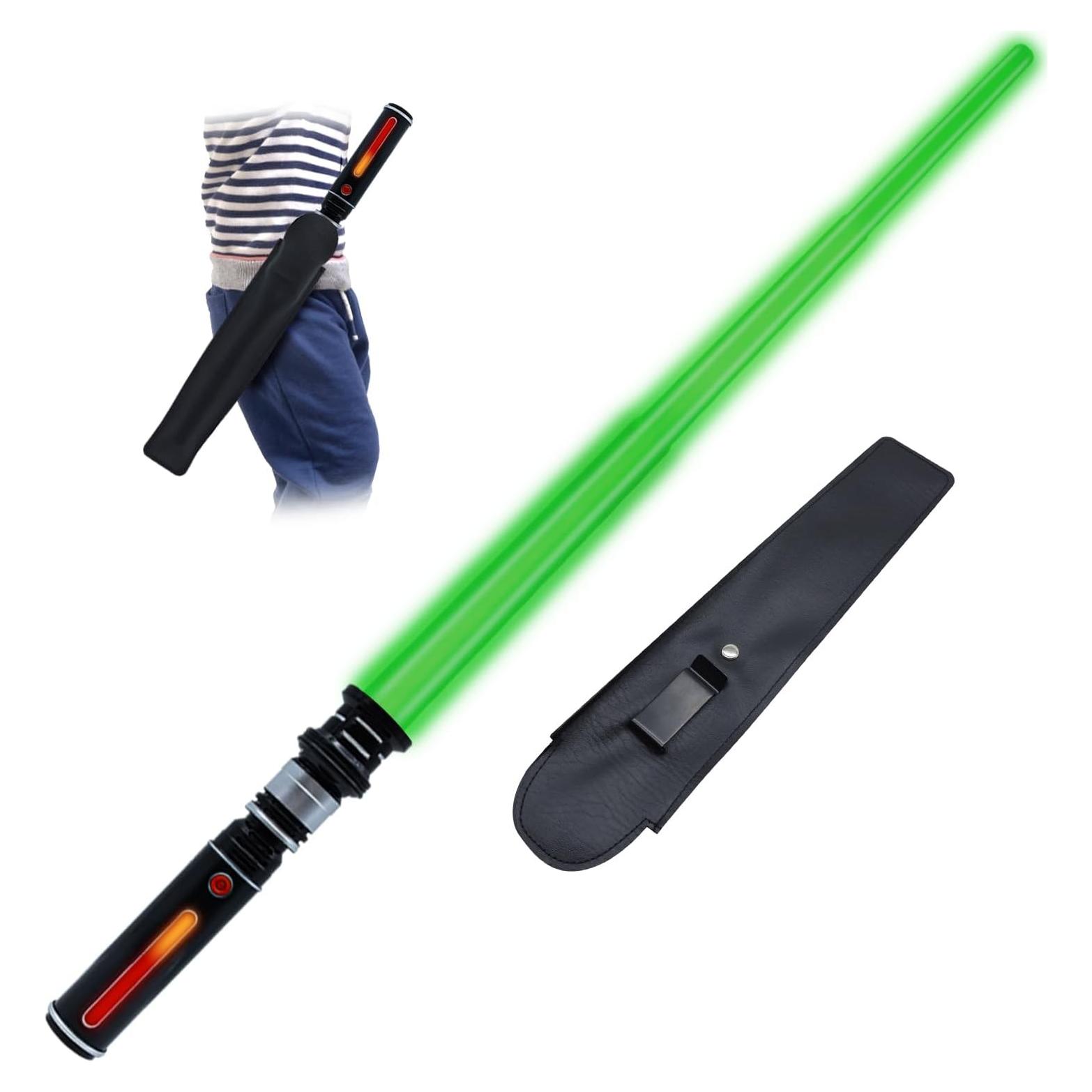 Sable Iluminado Verde para Niños con Sonido FX y Clip
