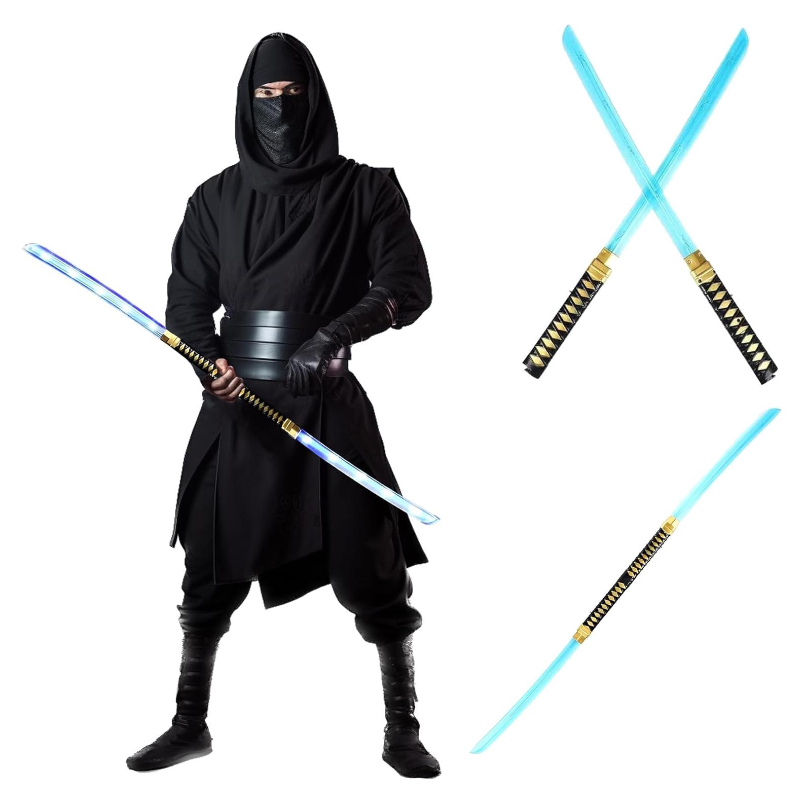 Espada Ninja LED 2 en 1 con Sonidos - Juguete para Halloween