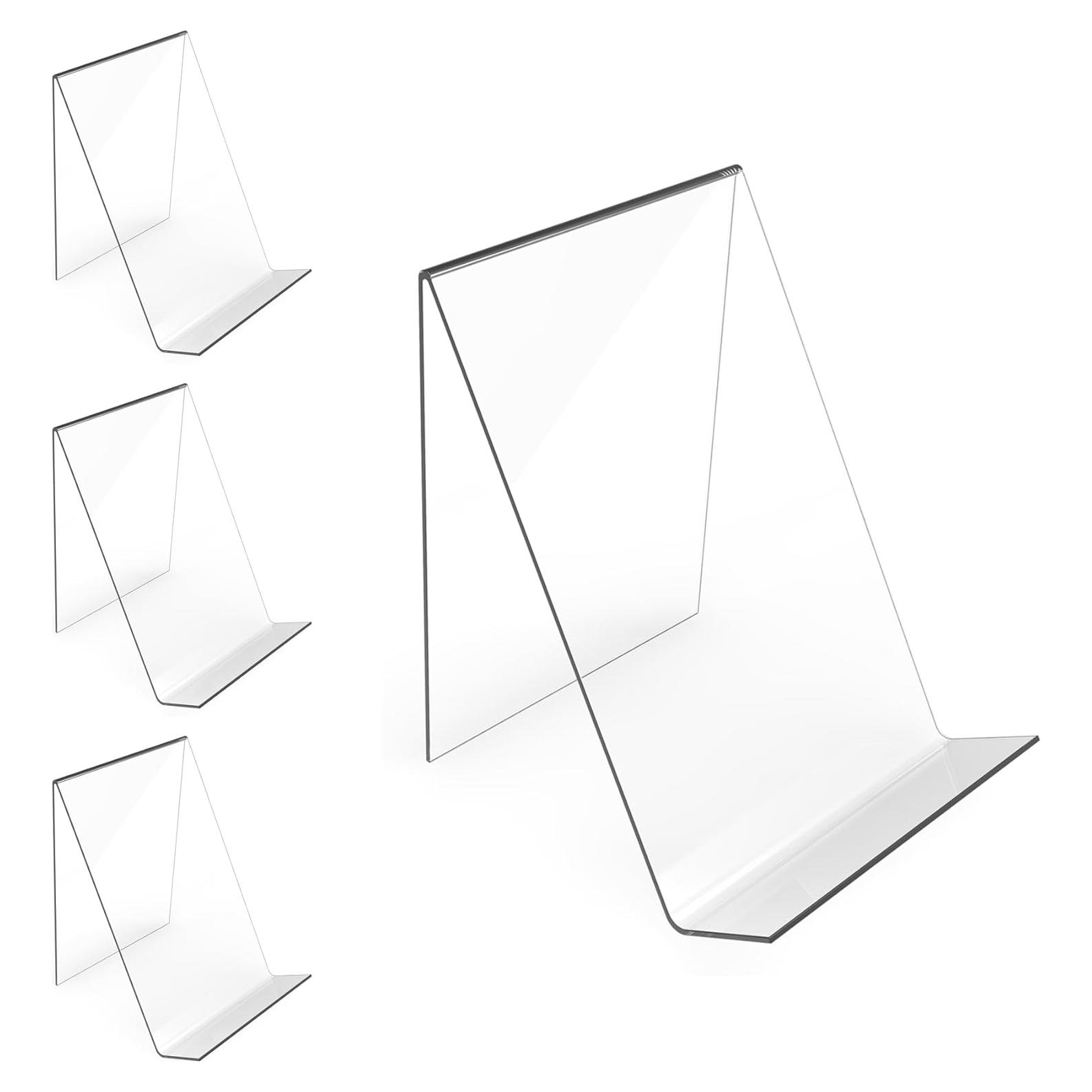 Soporte de Libro Acrílico Boloyo 4PC Transparente 19x11x12cm