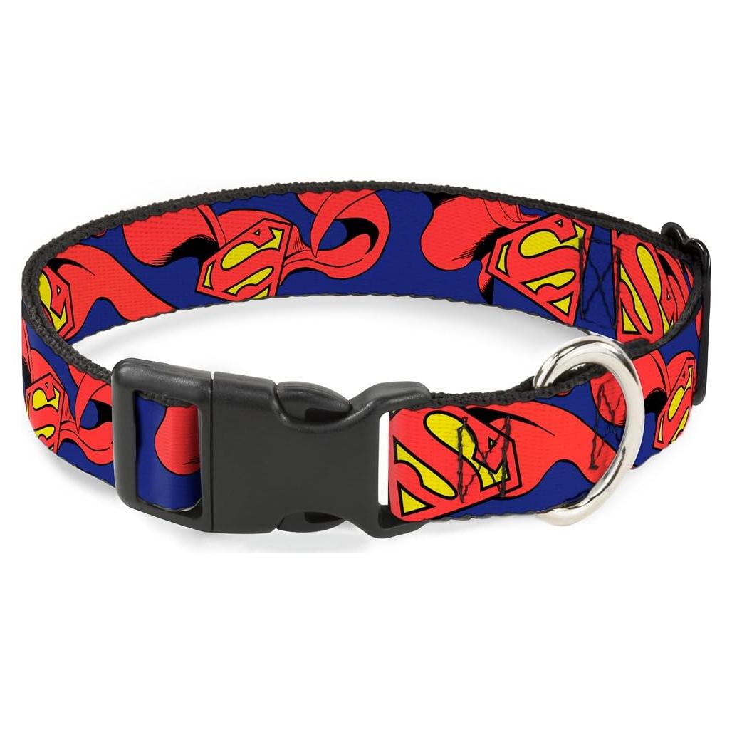 Collar de Perro Buckle-Down Superman 2.54 cm Ajustable Pequeño