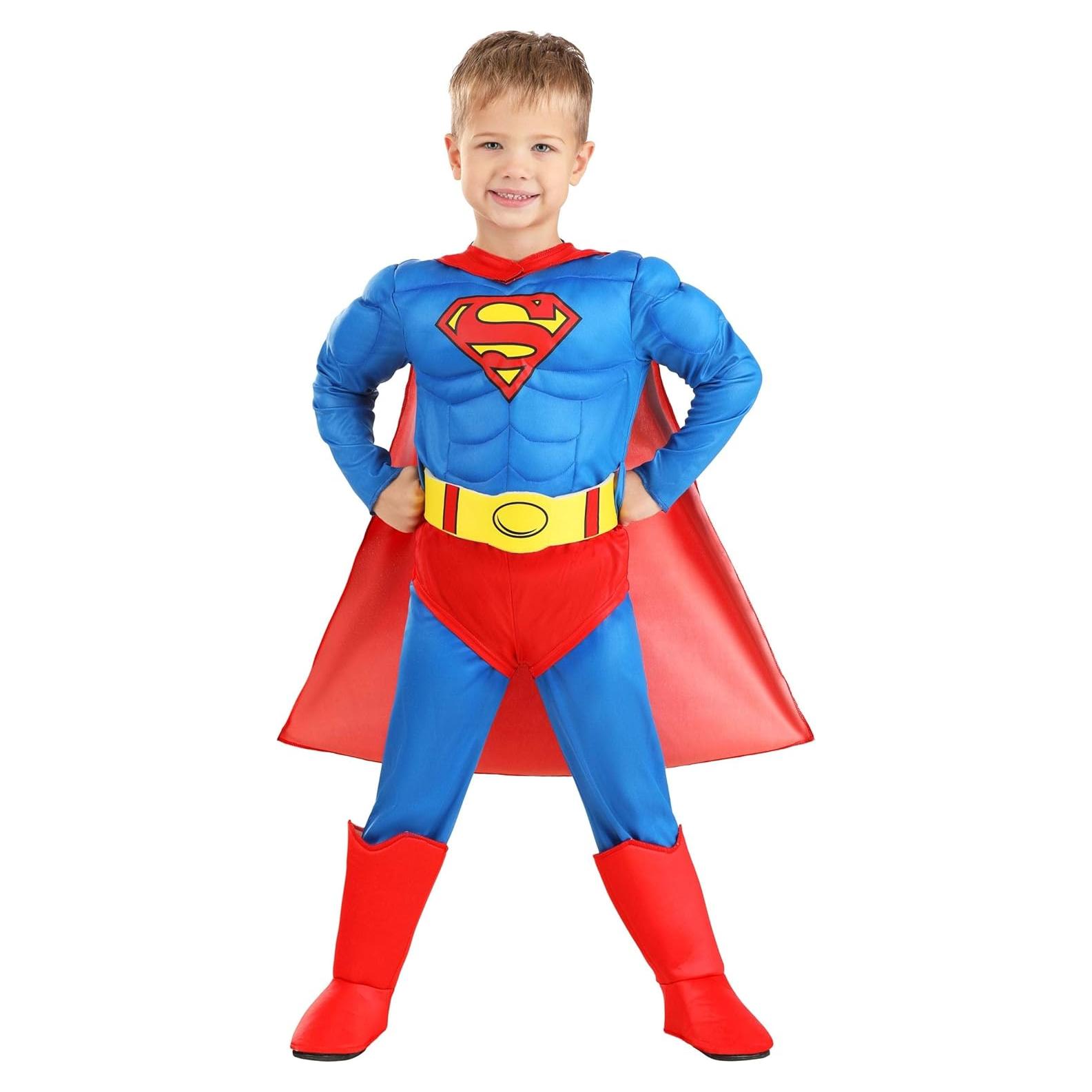 Disfraz Clásico de Superman para Niños 2T - Traje Rojo y Azul