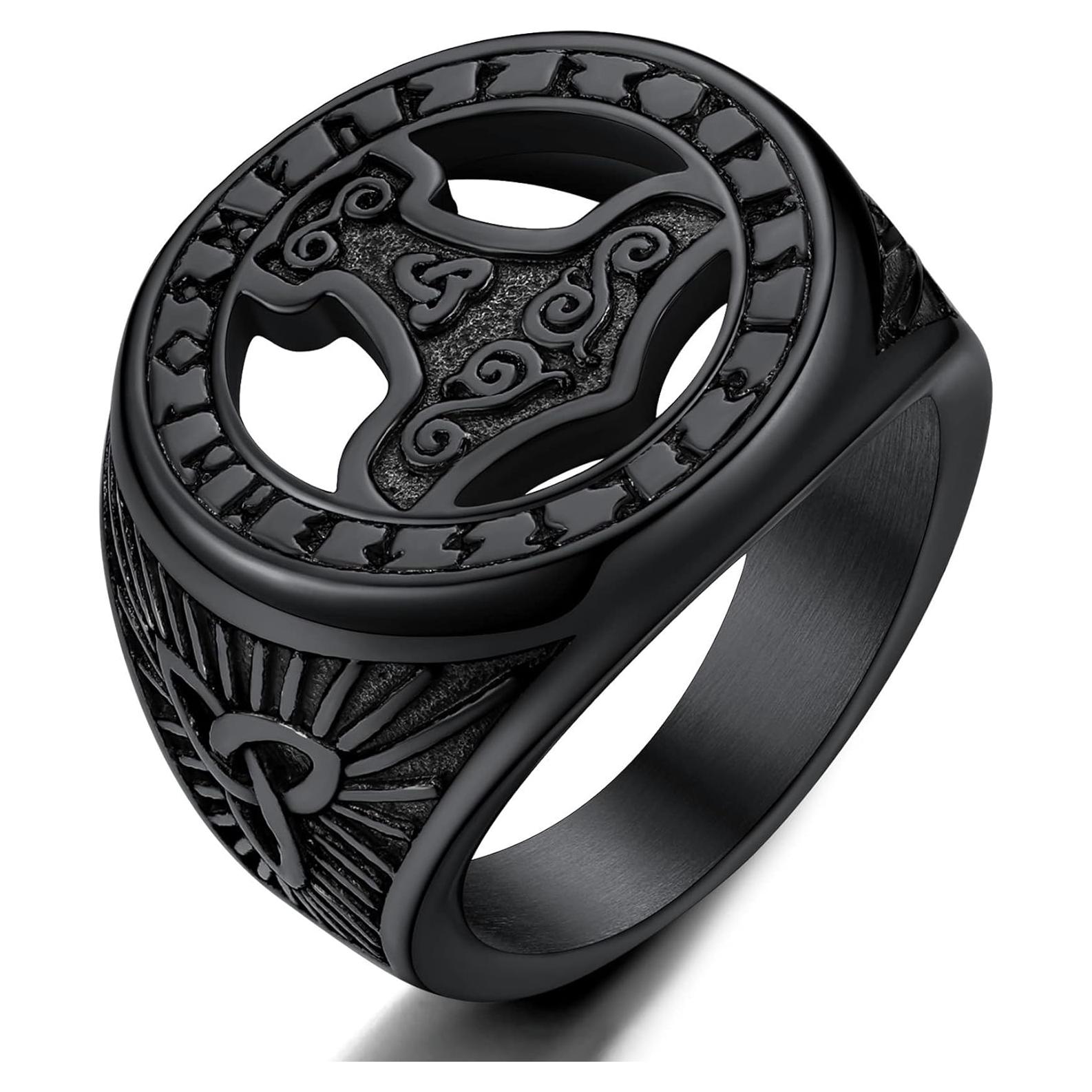 Anillo Viking Celta Martillo de Thor ChainsProMax Acero 07-14