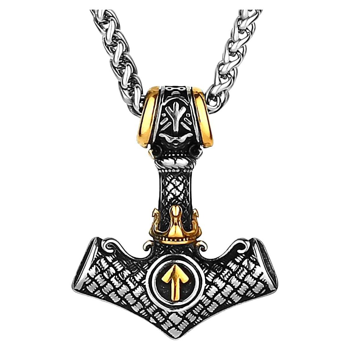 Collar Martillo de Thor Mjolnir Acero Inoxidable 60 cm