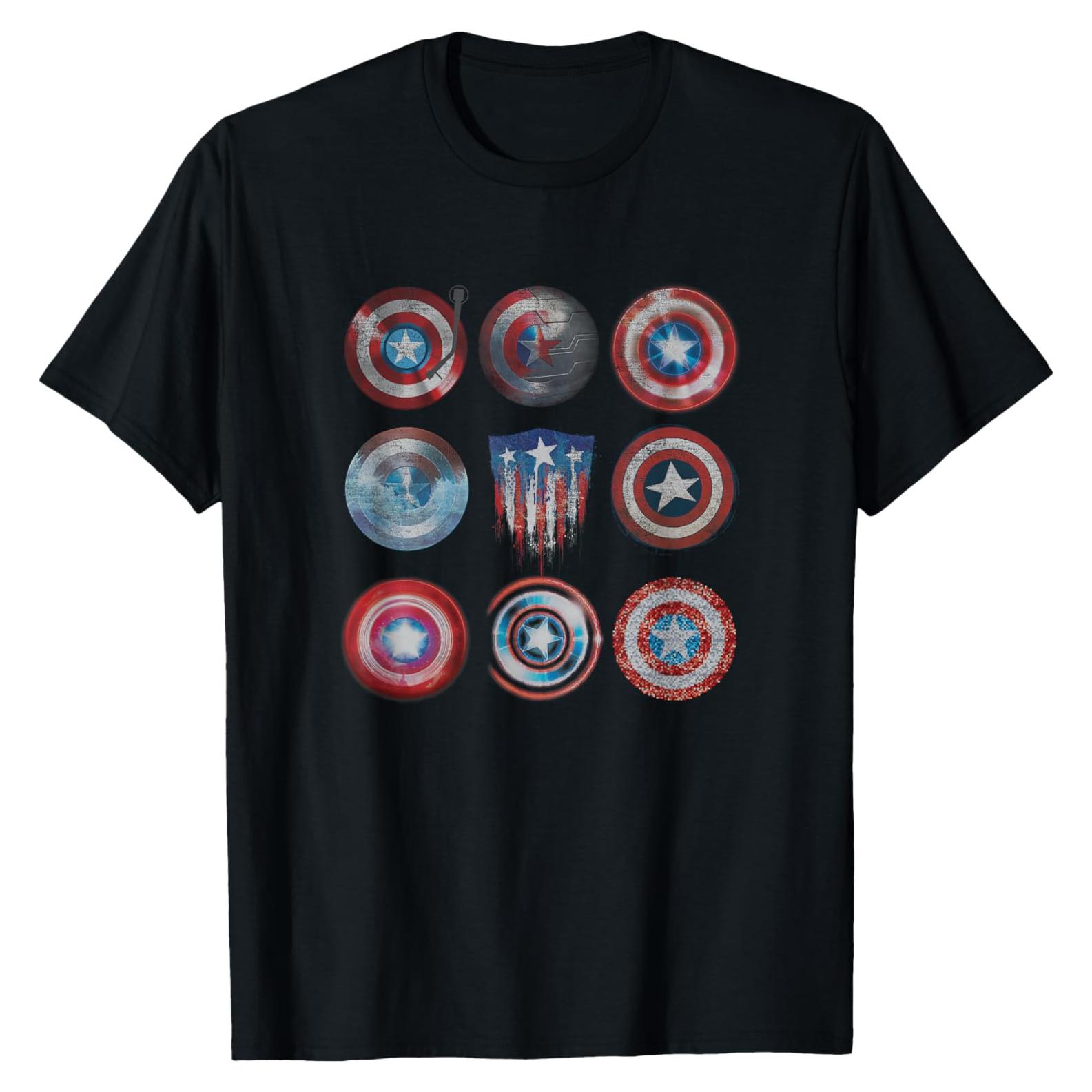 Camiseta Retro Marvel Captain America Clásica para Hombre