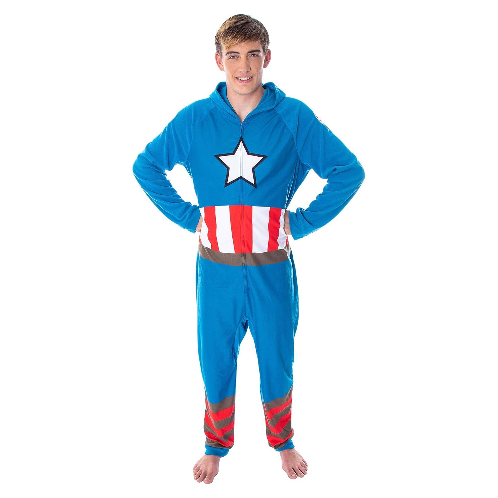 Pijama de Una Pieza Capitán América Marvel para Hombre