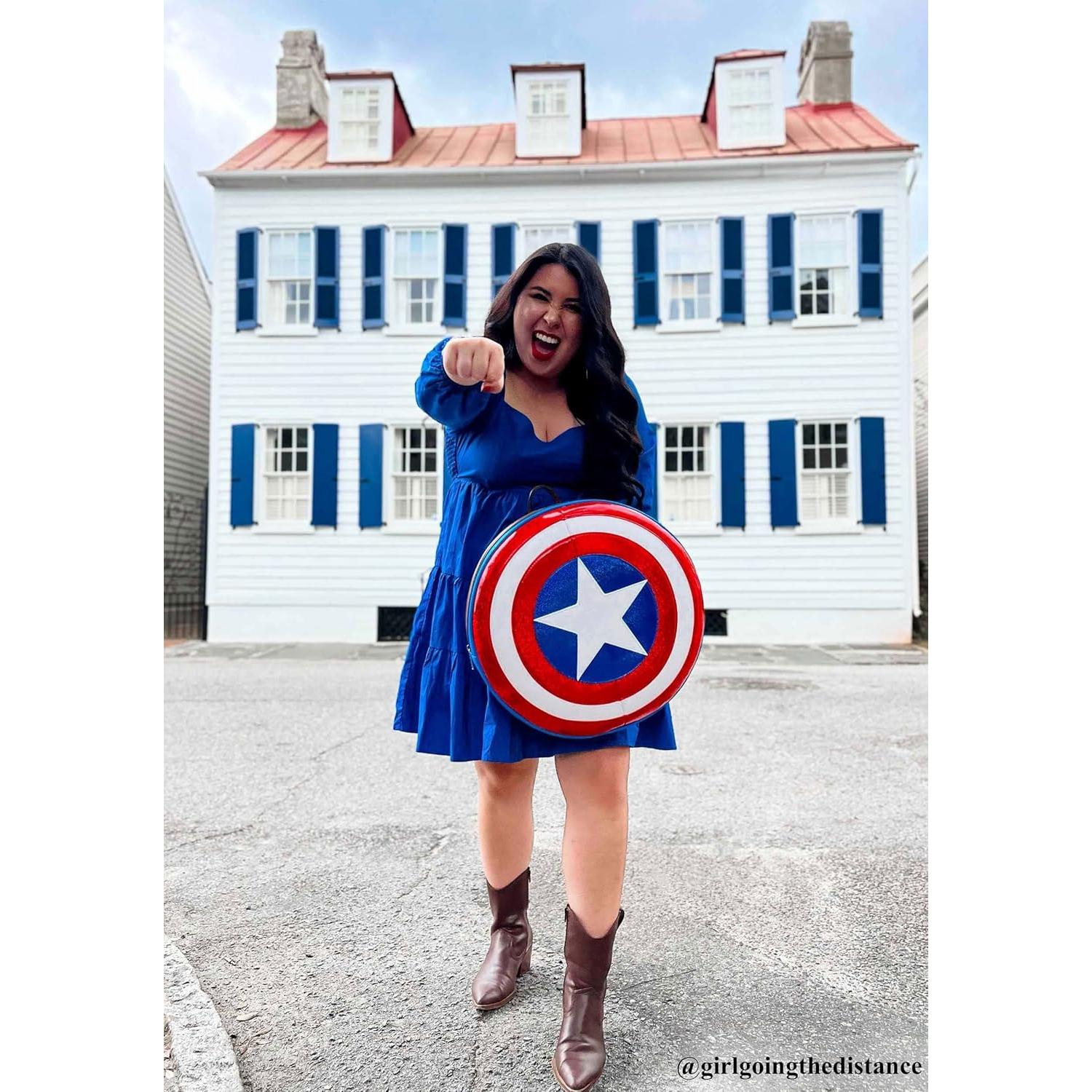 Mochila Loungefly Escudo Capitán América - Bolsa de Moda 43.2 cm