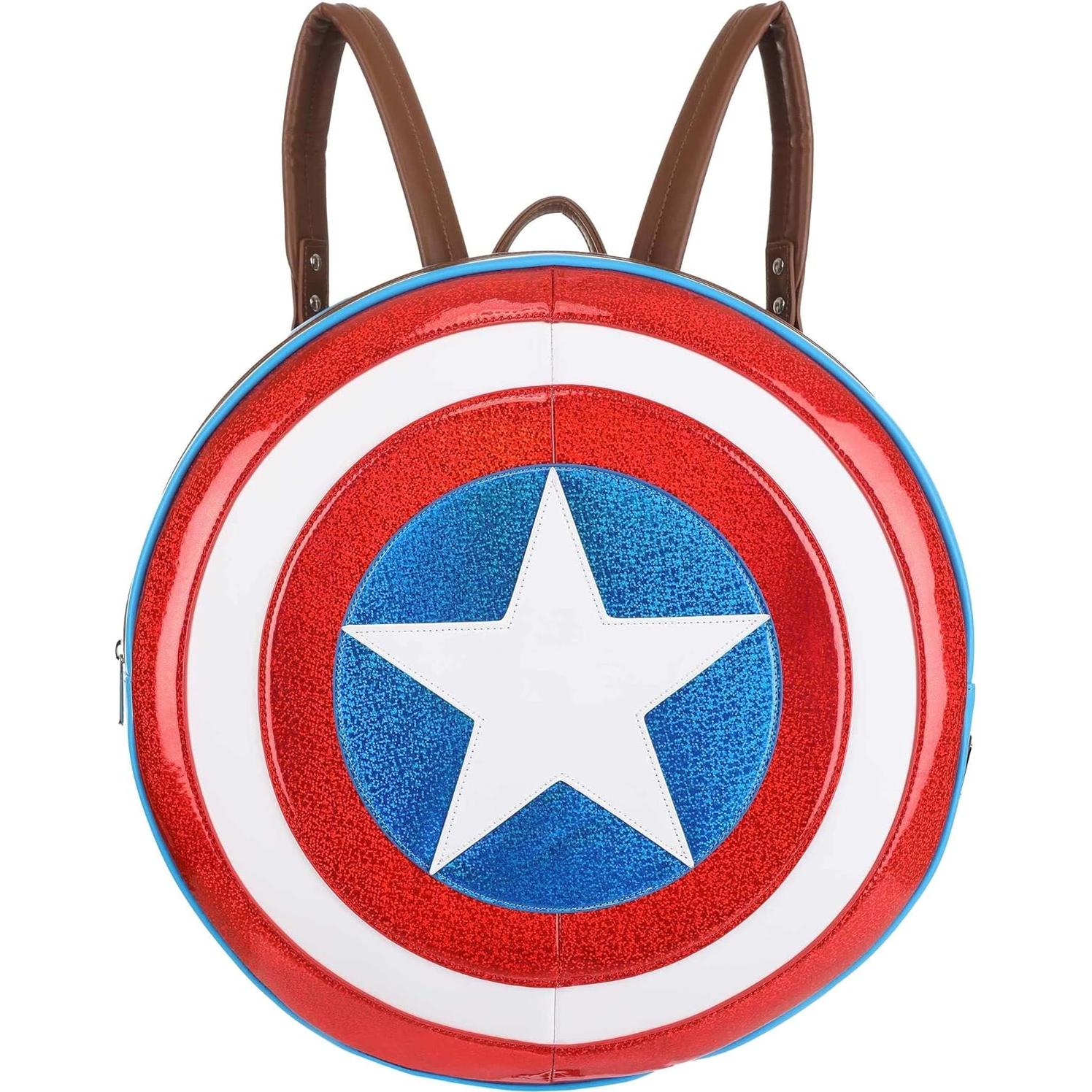 Mochila Loungefly Escudo Capitán América - Bolsa de Moda 43.2 cm