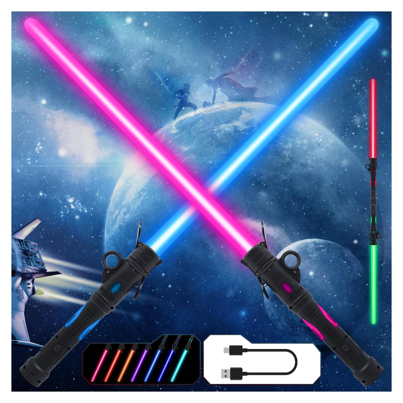 Espadas LED Duales Gianby 2-en-1 con 25 Luces y Sonido