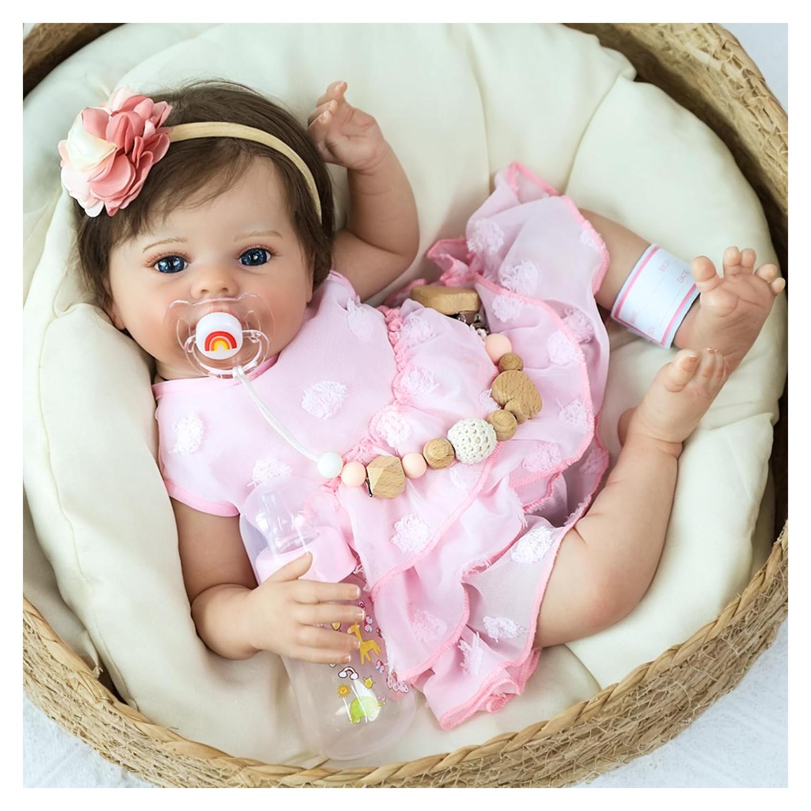 Muñeca Bebé Reborn SCOM 50.8 cm Realista con Accesorios