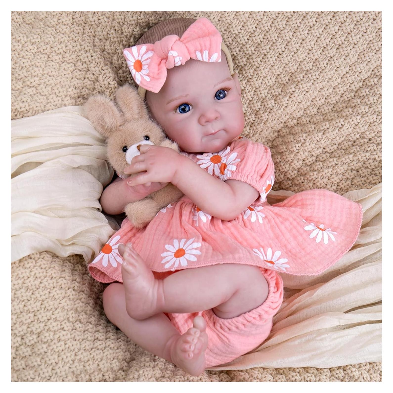 Muñeca de bebé renacida UOFTKIZ 51 cm rosa realista