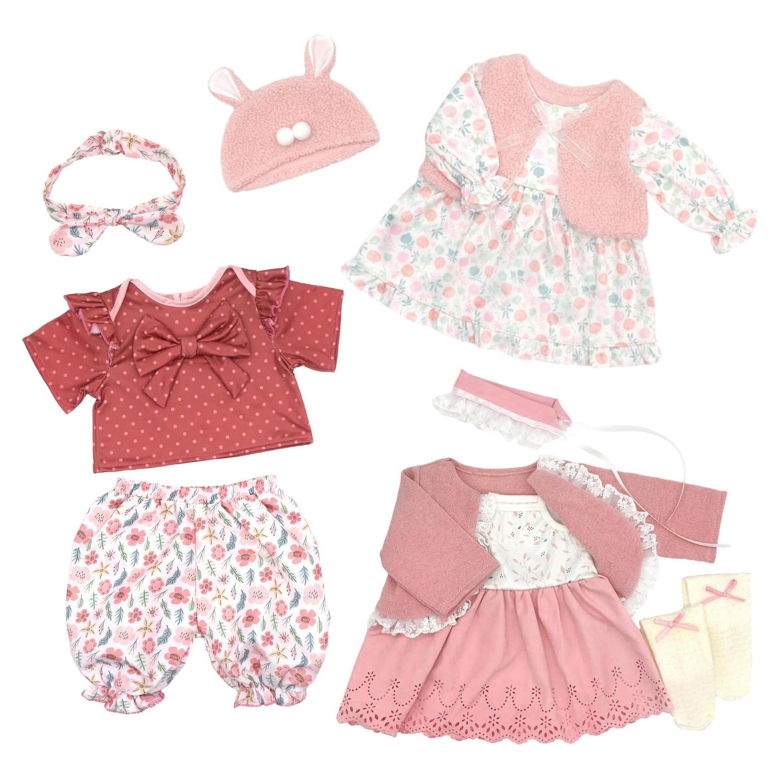 Ropa para Muñecas Reborn 20-22" 18INDC - 3 Conjuntos