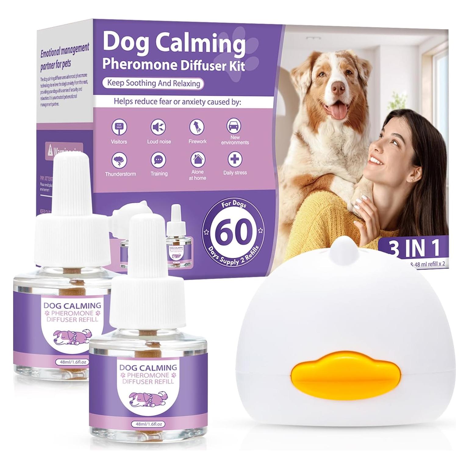 Difusor de Feromonas Calmantes para Perros 3 en 1 - 65 m²