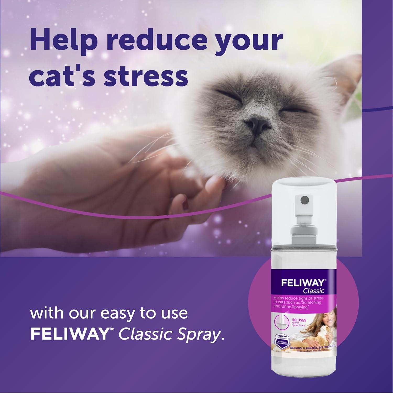 FELIWAY Classic Spray Calmante para Gatos 60ml - Reduce Estrés