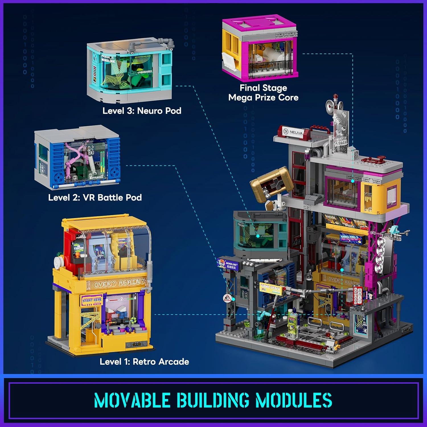 Conjunto de Ladrillos de Iluminación Cyberpunk LUMIBRICKS 2580 Pcs