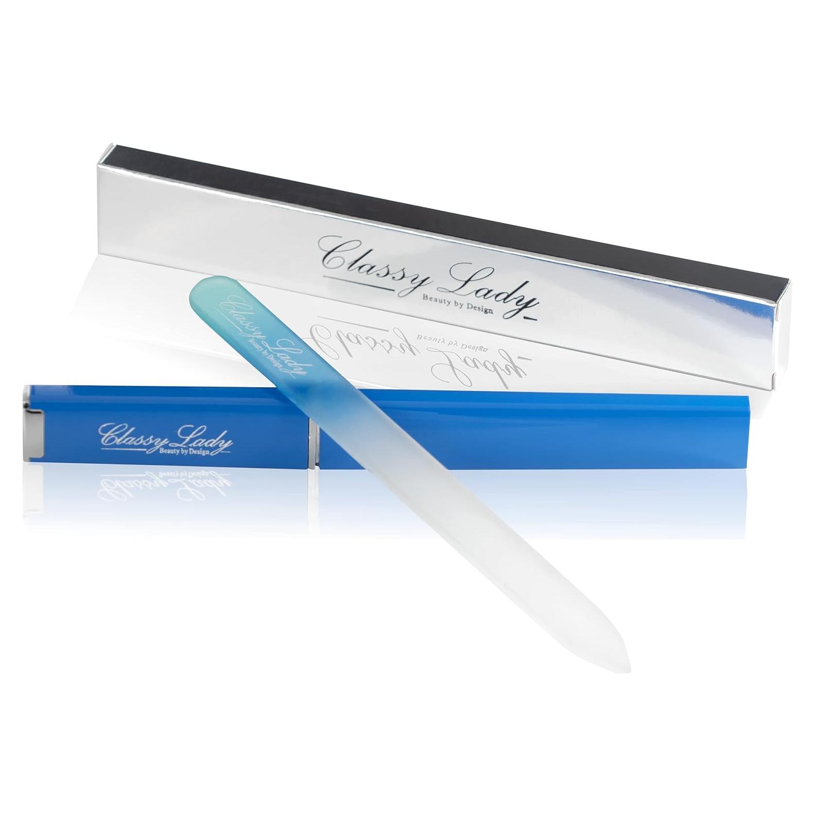 Lima de Uñas de Cristal ClassyLady - Cuidado Profesional Azul