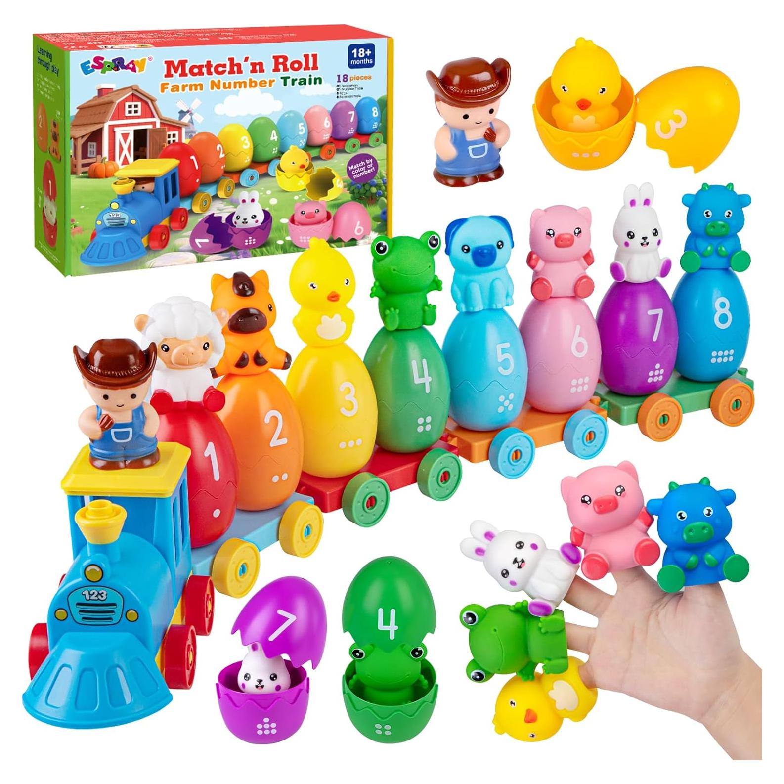 Juego de Tren de Granja Montessori ESPRAY con Animales 0.8kg