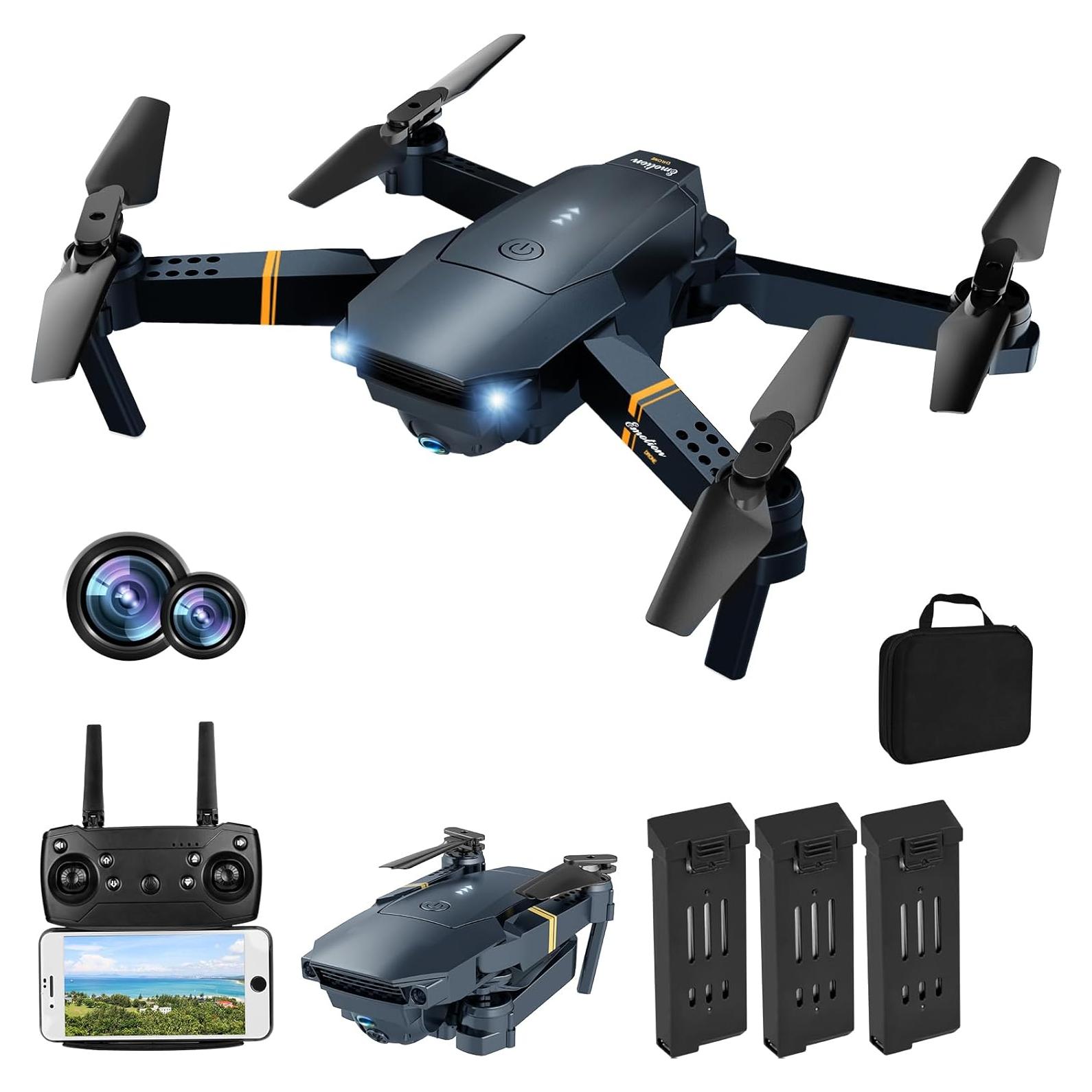 Dron MOCVOO F62 con cámara HD 1080P y 3 baterías