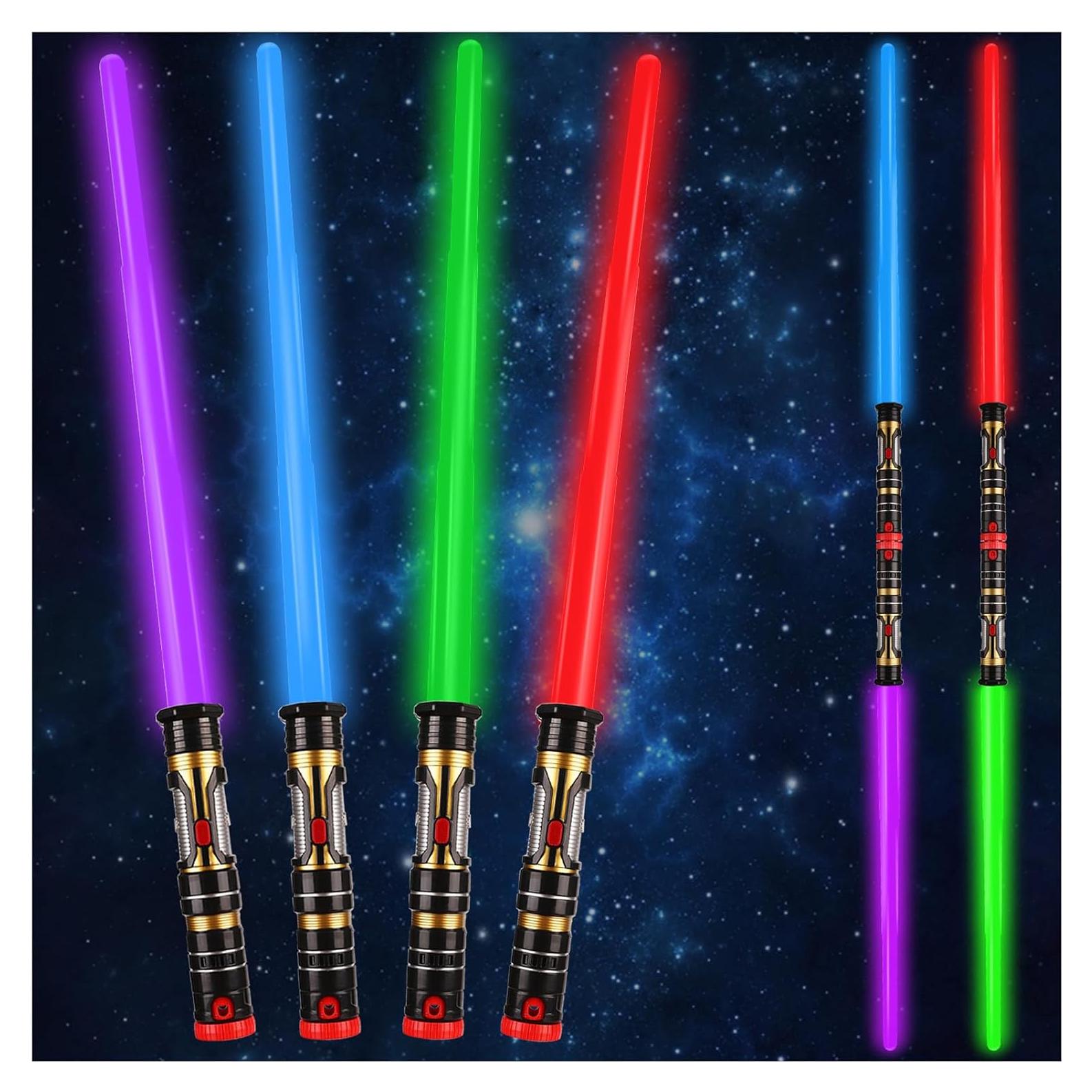 Conjunto de 4 Espadas LED Bakatatoyz para Niños y Adultos