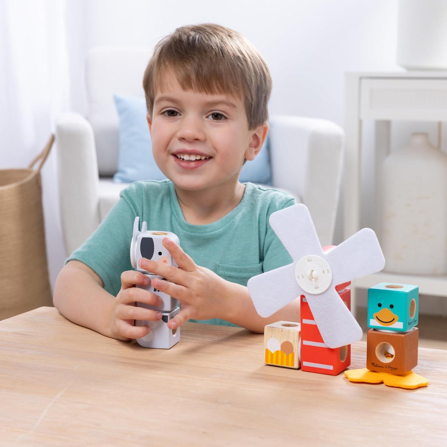 Bloques de Madera Conectables Melissa & Doug 2-Pack Infantil