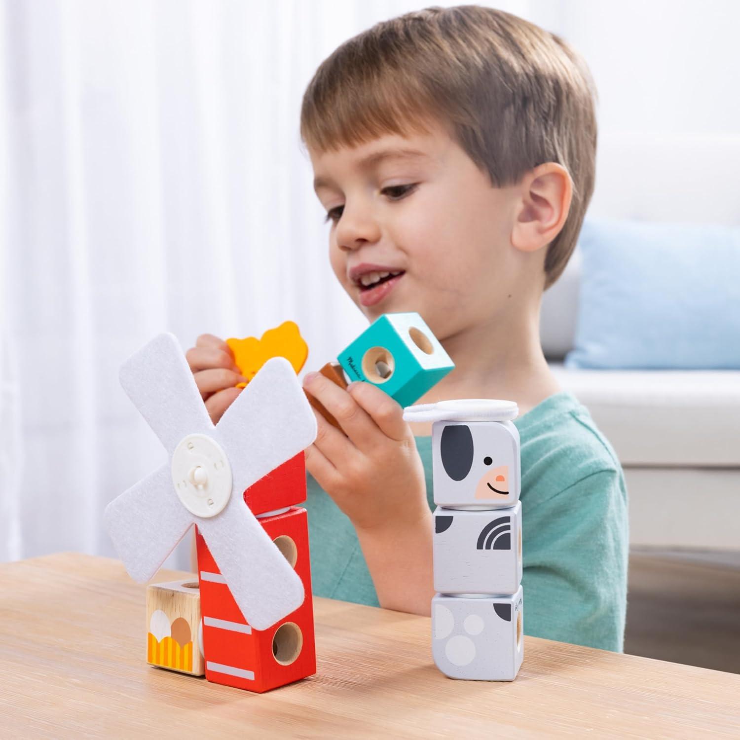 Bloques de Madera Conectables Melissa & Doug 2-Pack Infantil