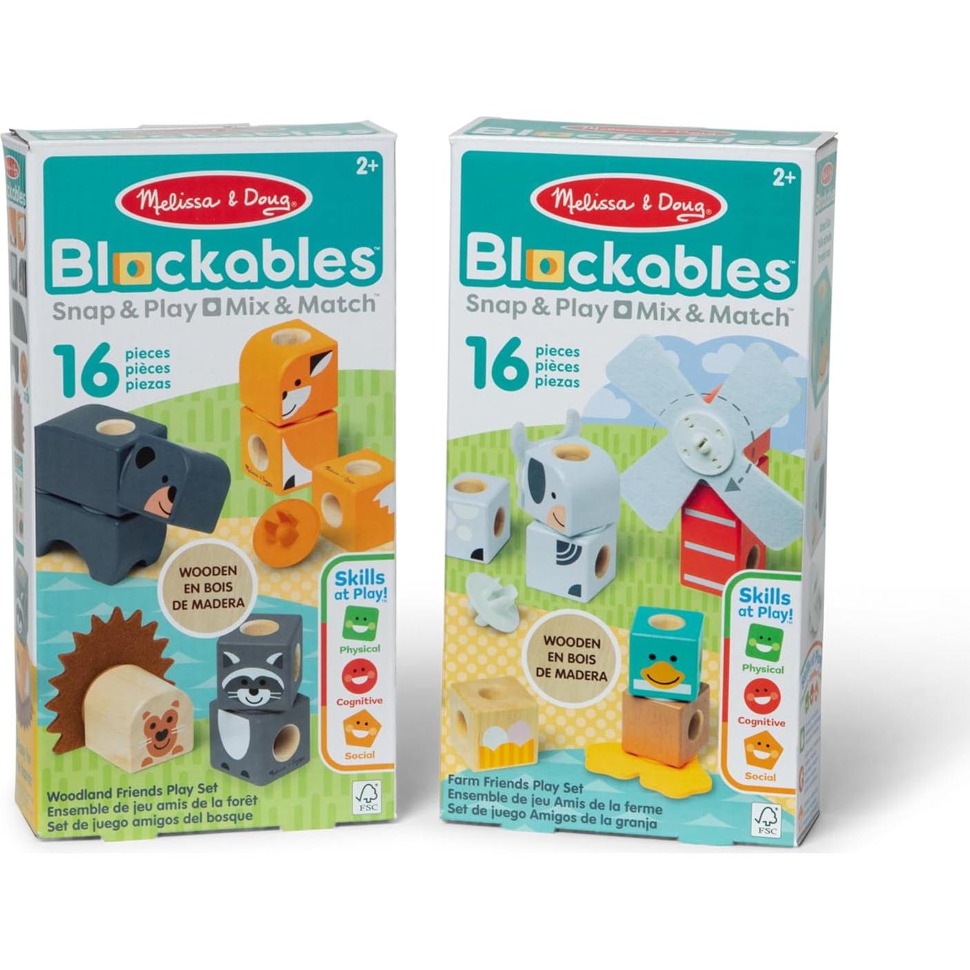Bloques de Madera Conectables Melissa & Doug 2-Pack Infantil
