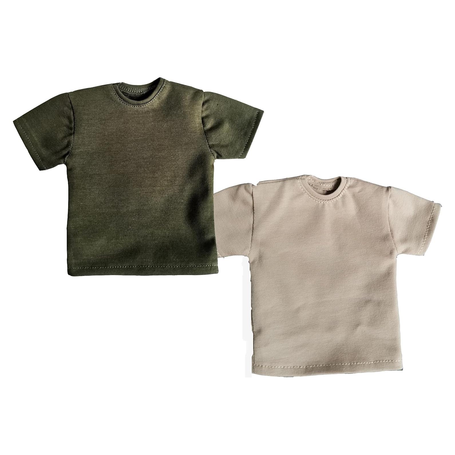 Camisa T-Shirt 2X Marrón y Verde para Muñeco 1/6 SSbeauty