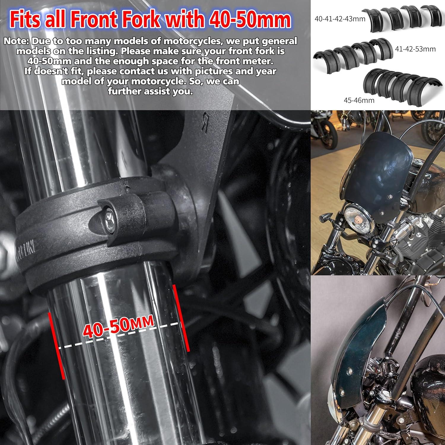 Parabrisas de Motocicleta FATExpress Ahumado Universal 40-50mm