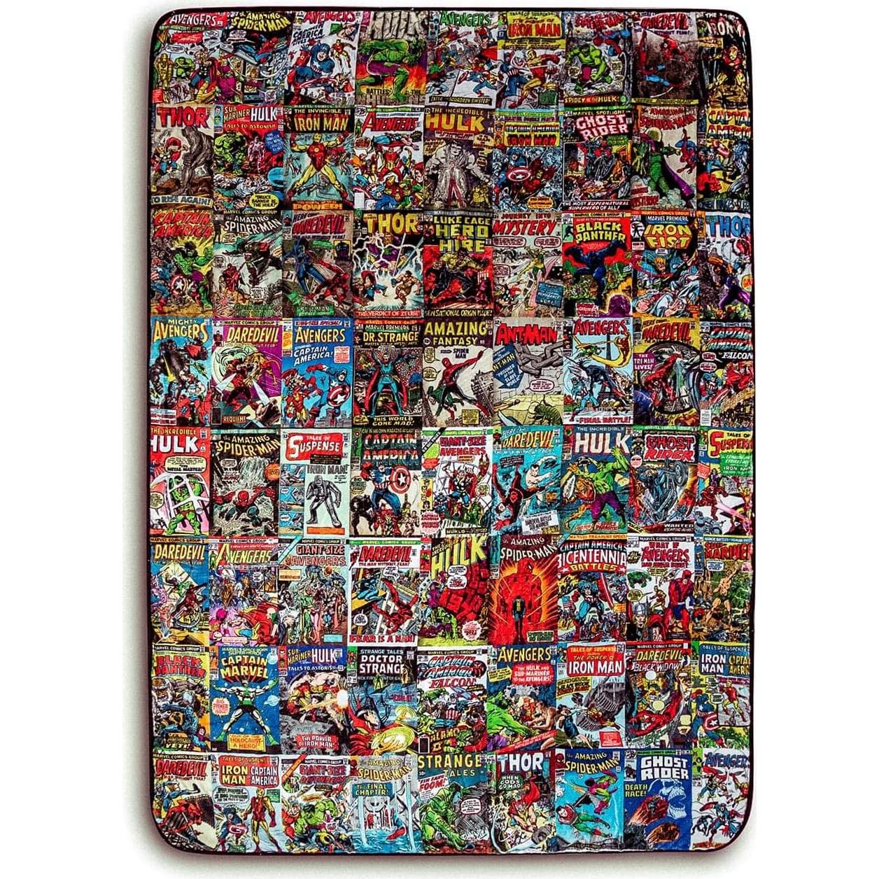 Manta de Forro Sherpa Marvel Comics 137x183 cm - Superhéroes
