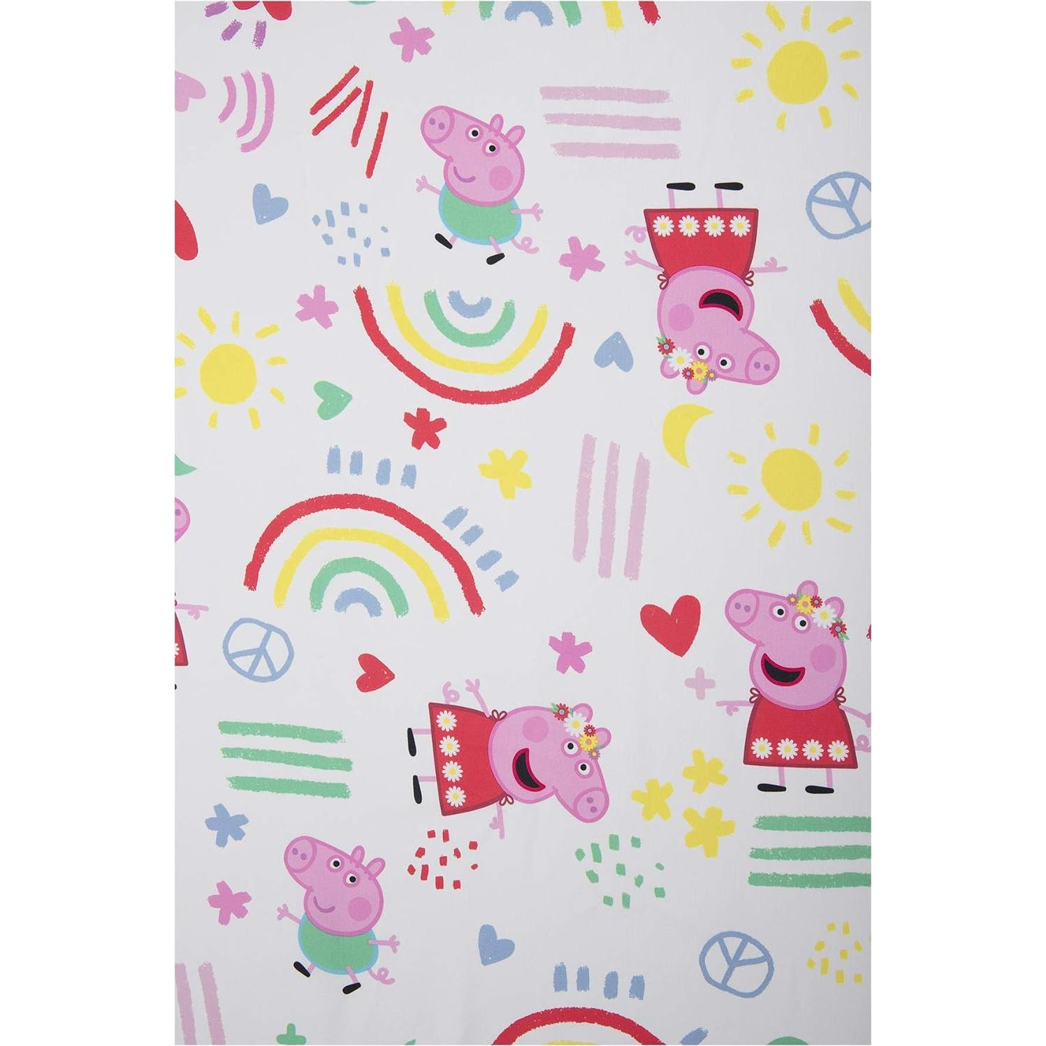 Juego de Ropa de Cama Peppa Pig 4 Piezas Rosa Microfibra