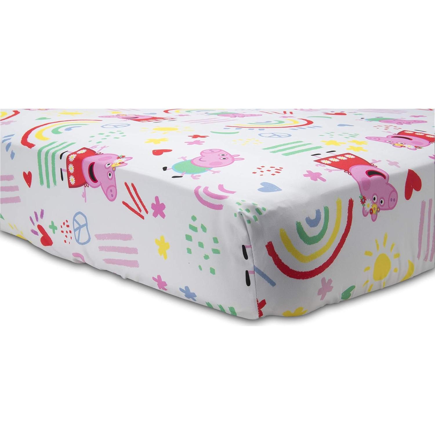 Juego de Ropa de Cama Peppa Pig 4 Piezas Rosa Microfibra