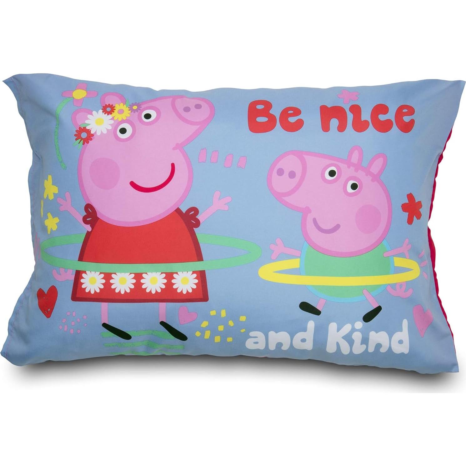 Juego de Ropa de Cama Peppa Pig 4 Piezas Rosa Microfibra