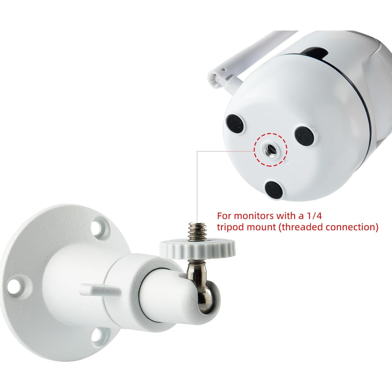 Soporte de Pared para Cámara de Seguridad NVRTTRR Blanco 2 Pzas