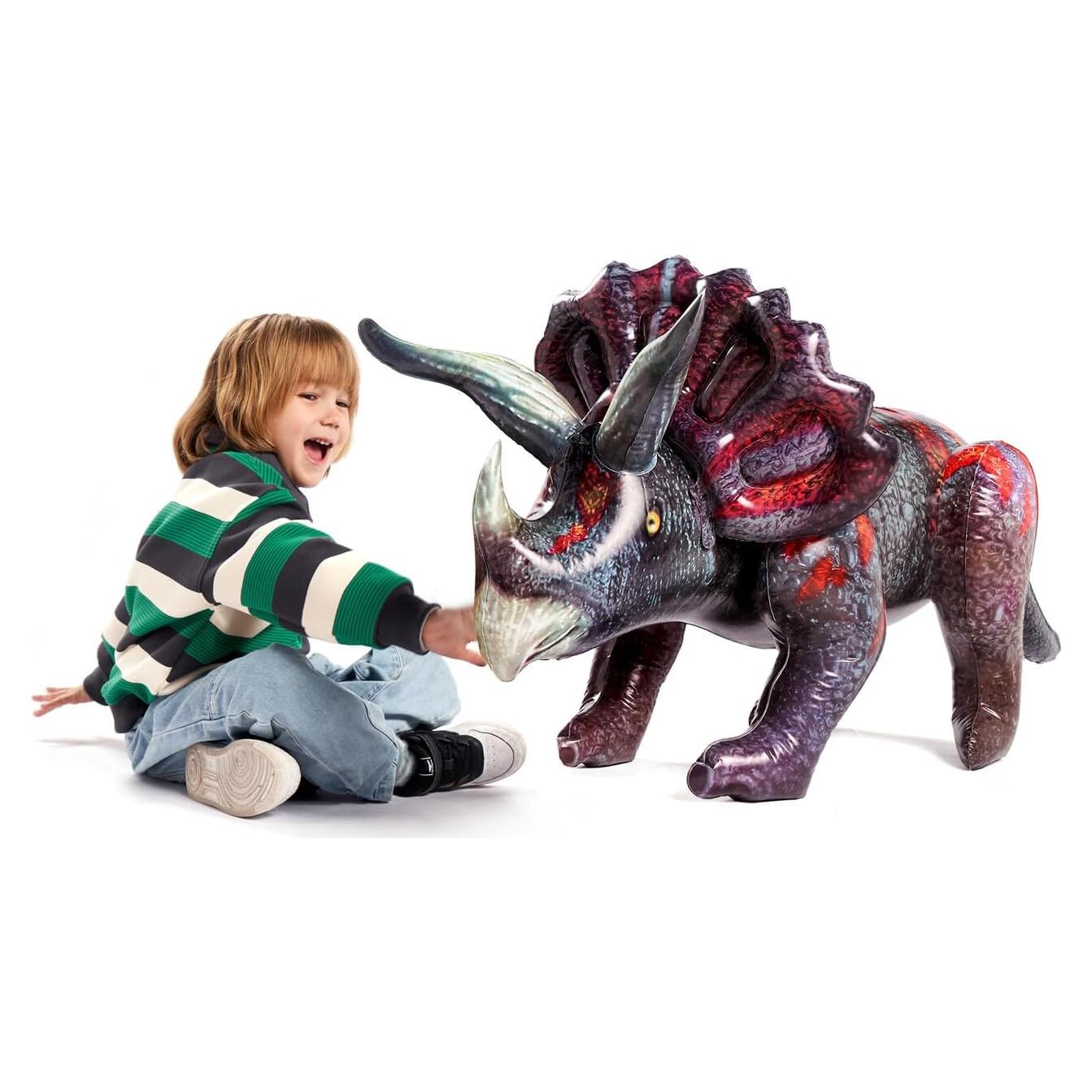 Dinosaurio Inflable Triceratops Joyin 109 cm para Fiesta