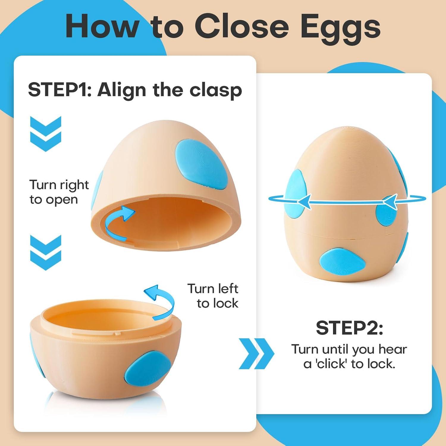 Juego de 7 Huevos de Dinosaurio 3D FYEFKJSA - Juguetes Antiestrés