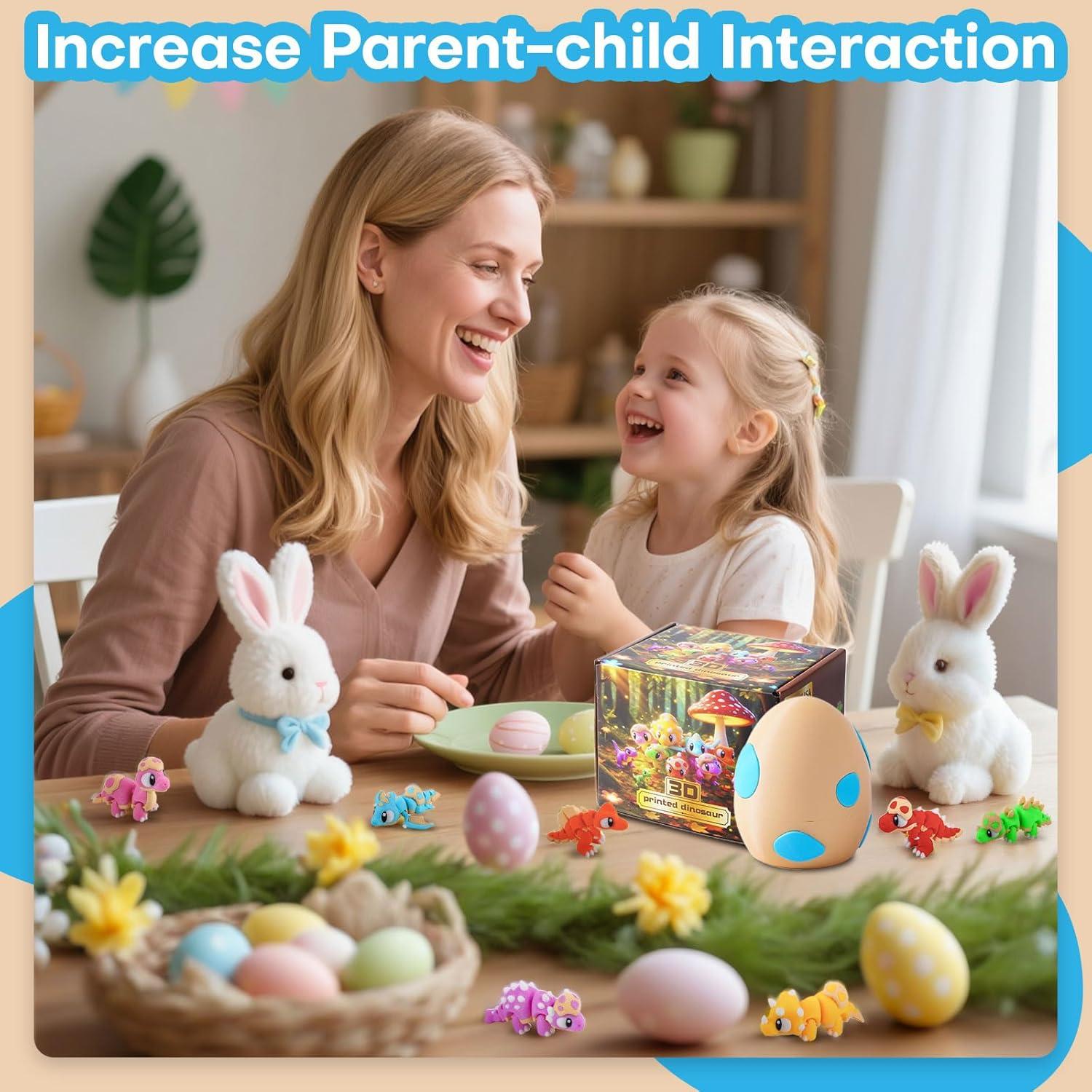 Juego de 7 Huevos de Dinosaurio 3D FYEFKJSA - Juguetes Antiestrés